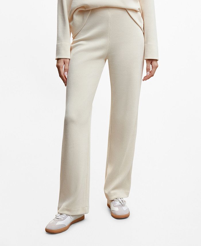 Women's Ribbed Knit Trousers