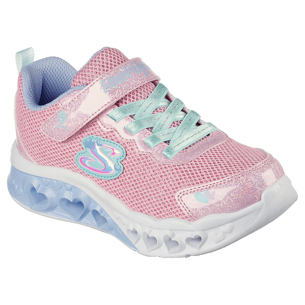 Skechers Girls Flutter Heart Lights Shoes - 302317L-PKMT