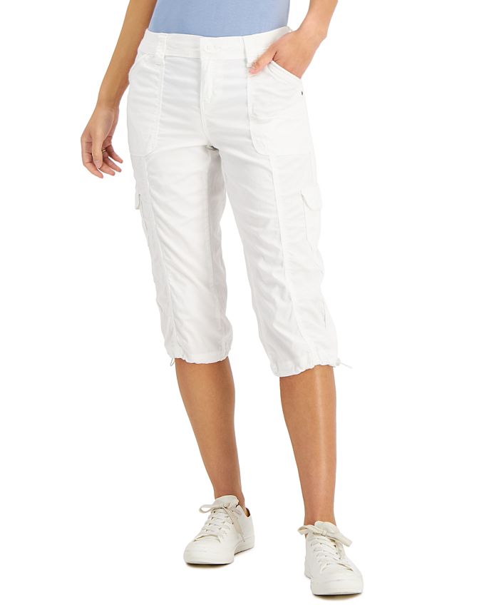 Petite Bungee-Hem Capri Pants， Created for Macy's