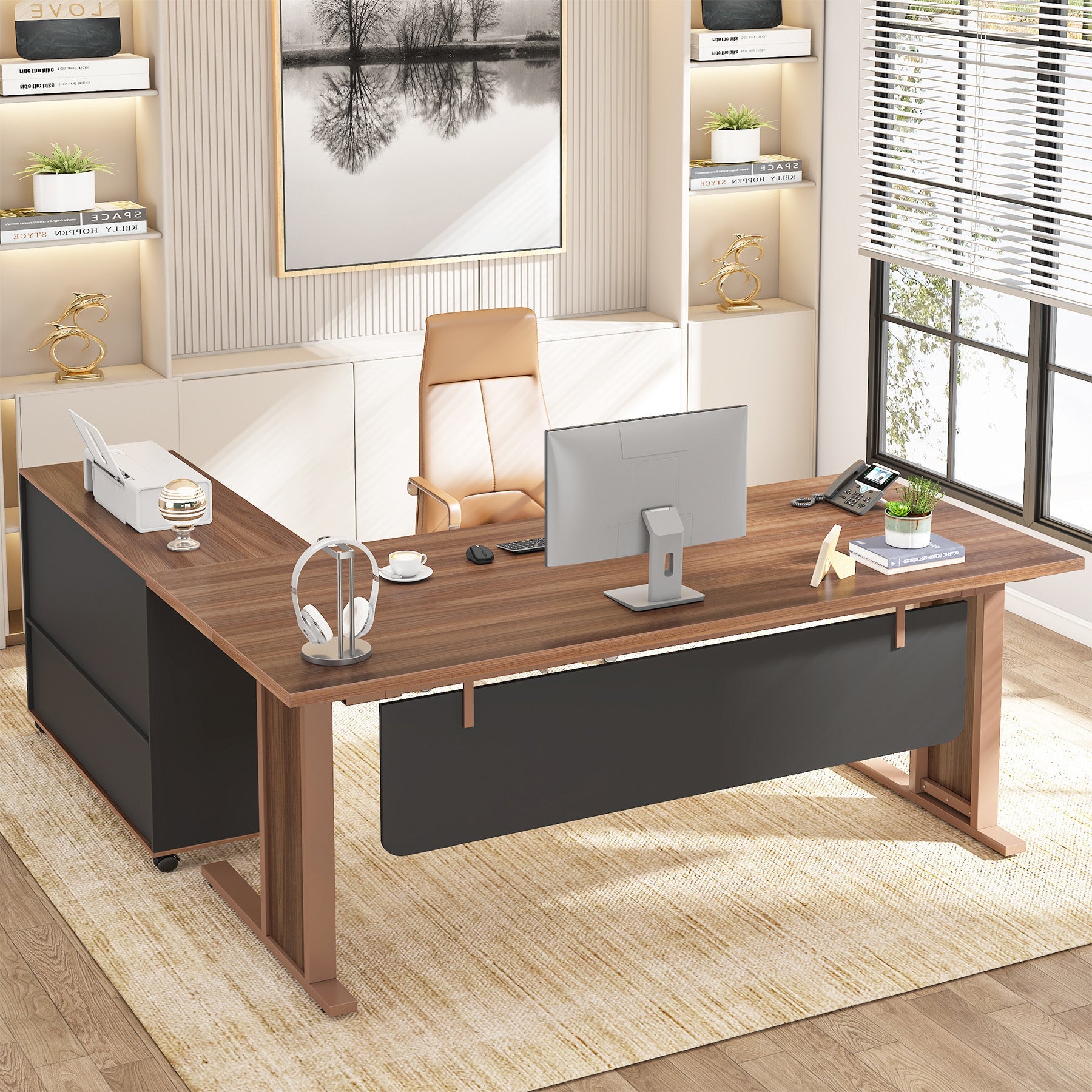 Large L-Shaped Desk, 63