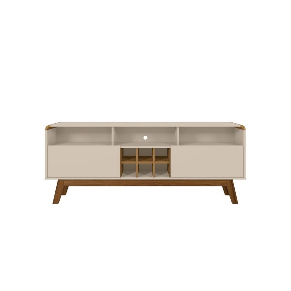 Camberly 62.99 TV Stand in Off White and Cinnamon