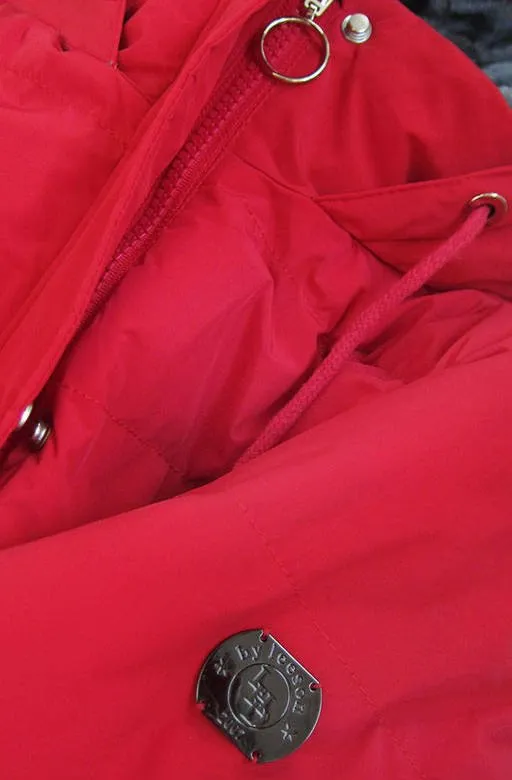 Red stitch waterproof ladies jacket