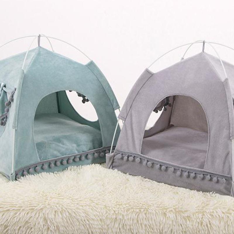 Fovien Summer Cat Small Tent Kennel Detachable And Washable Collapsible Pet Kennel L 1pcs