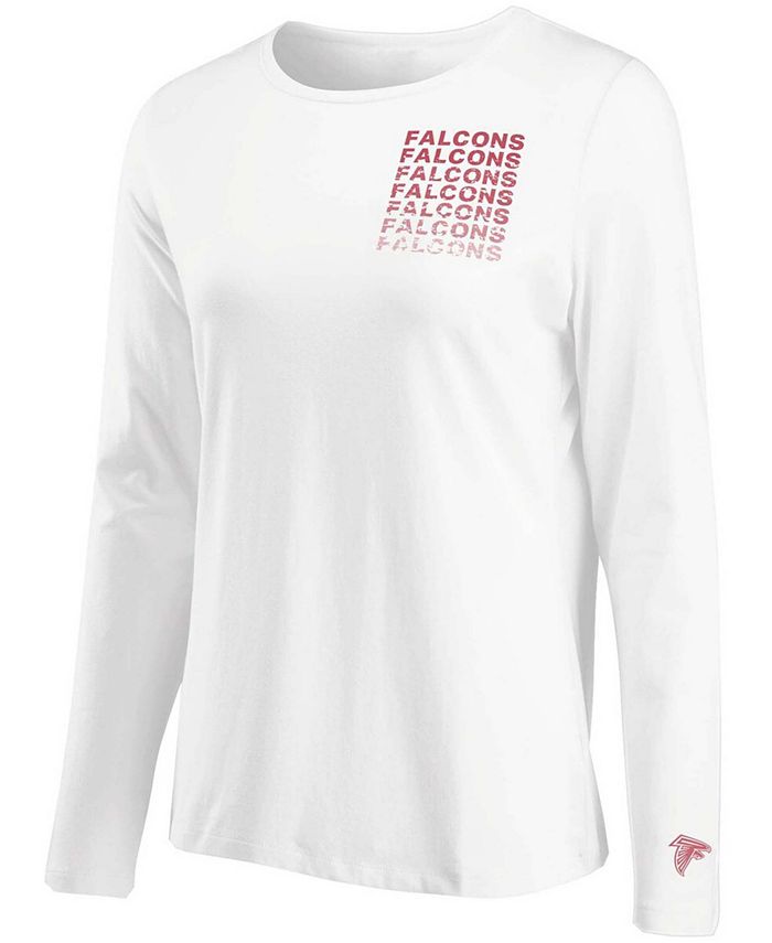 Women's White Atlanta Falcons Repeat Tri-Blend Long Sleeve T-shirt