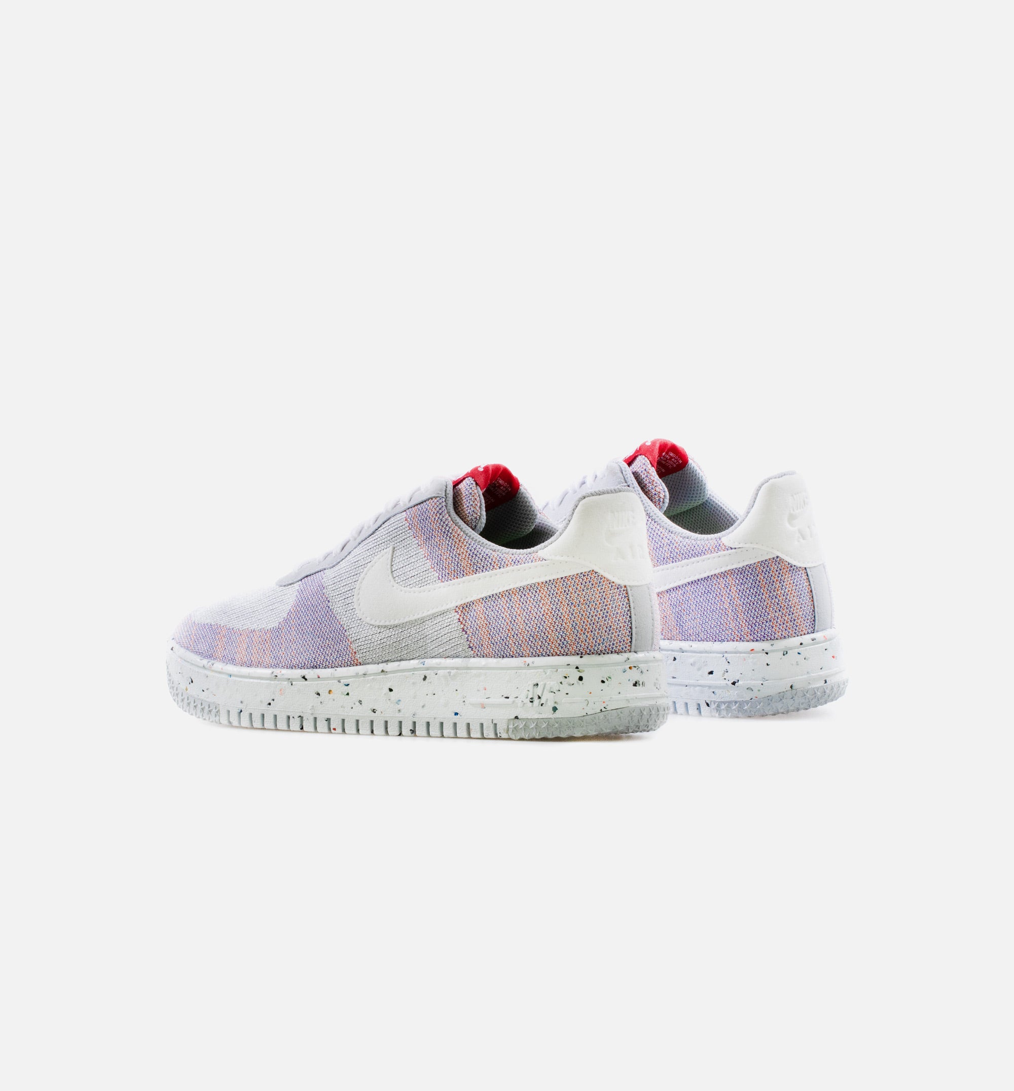 Air Force 1 Crater FlyKnit Mens Lifestyle Shoe - Wolf Grey/Pure Platinum/Gym Red/White