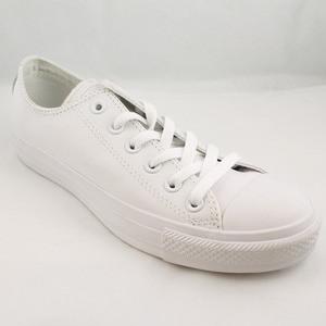 Womens Converse All Star Low Leather Trainers White Mono Leather