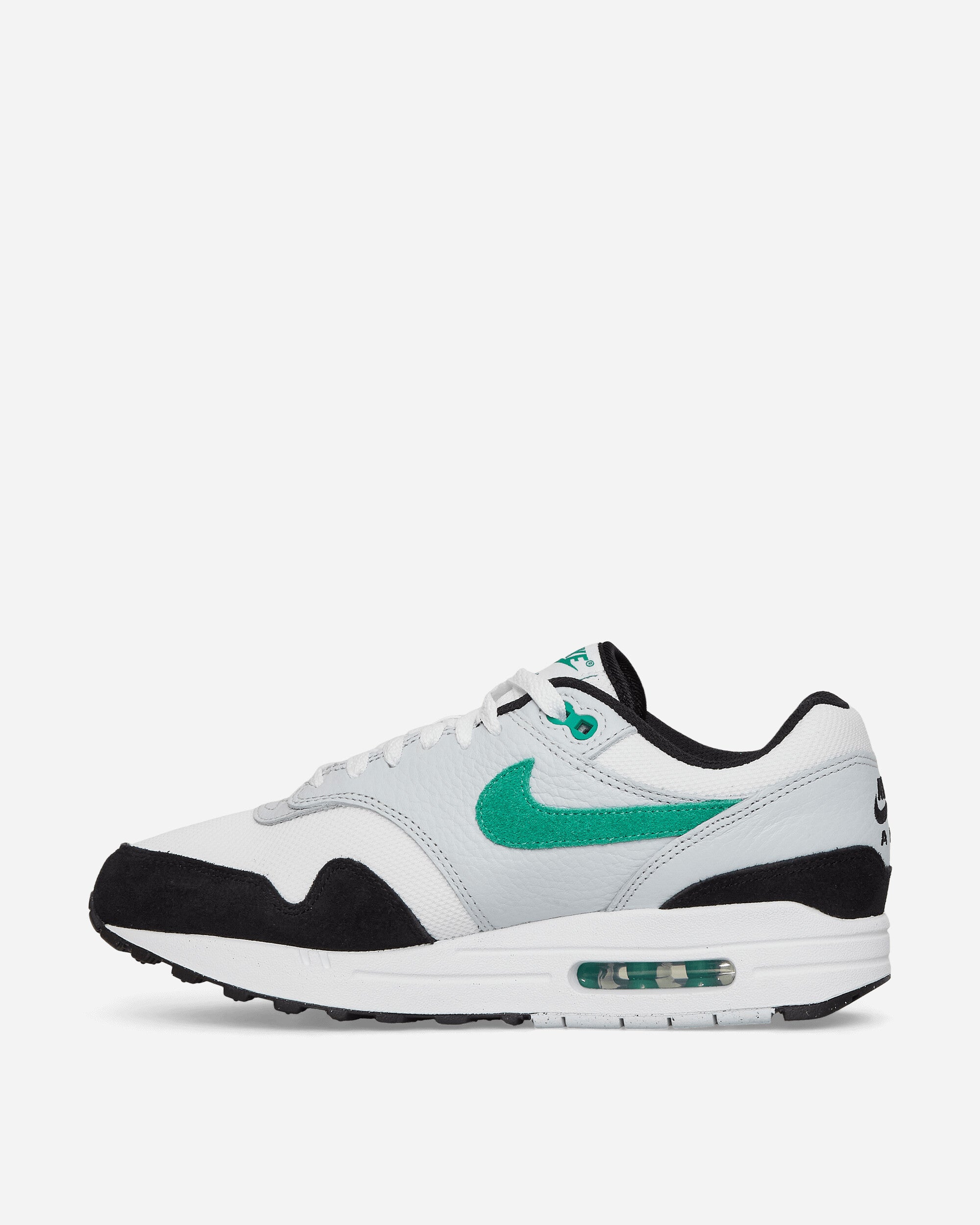 Air Max 1 Sneakers White / Pure Platinum / Black / Stadium Green