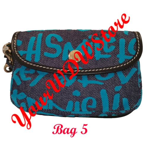 Disney Dooney and Bourke Bag - Peace Love Mickey Wristlet - Blue Specific