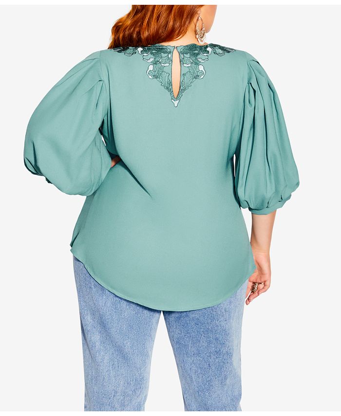 Trendy Plus Size Freedom Detail Top