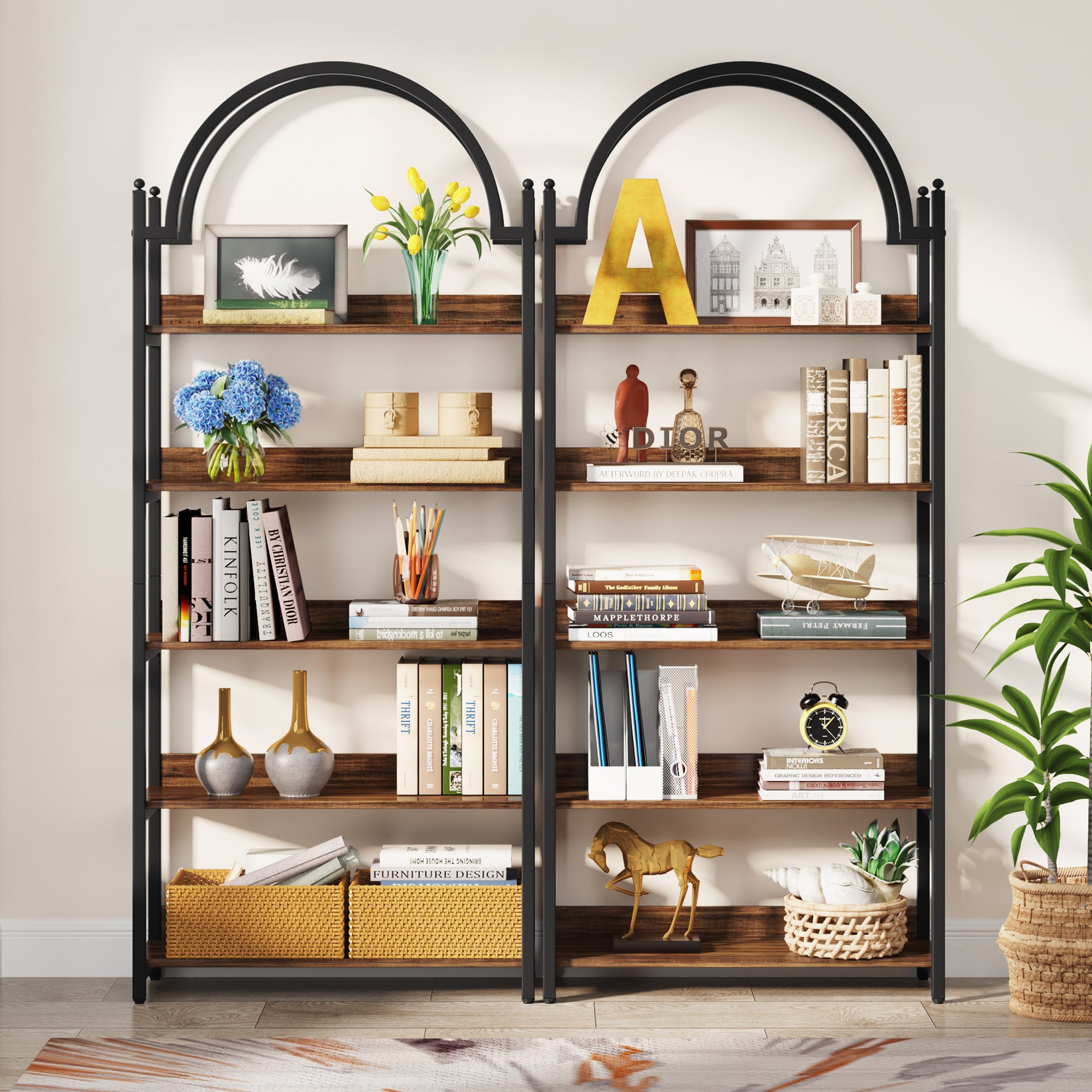 5-Shelf Bookshelf, 72.44