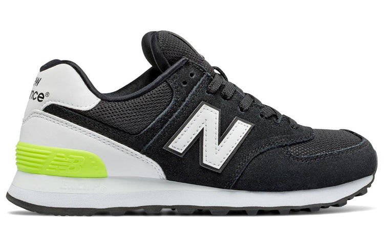 (WMNS) New Balance 574Series Suede Black/Green/White WL574CNA