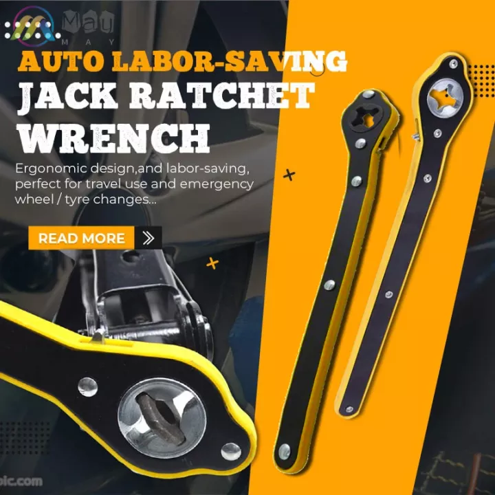 (🔥🎁2023-Christmas Hot Sale🎁 - 49% 🔥) Auto Labor-saving Jack Ratchet Wrench(BUY 2 GET EXTRA 10% OFF)