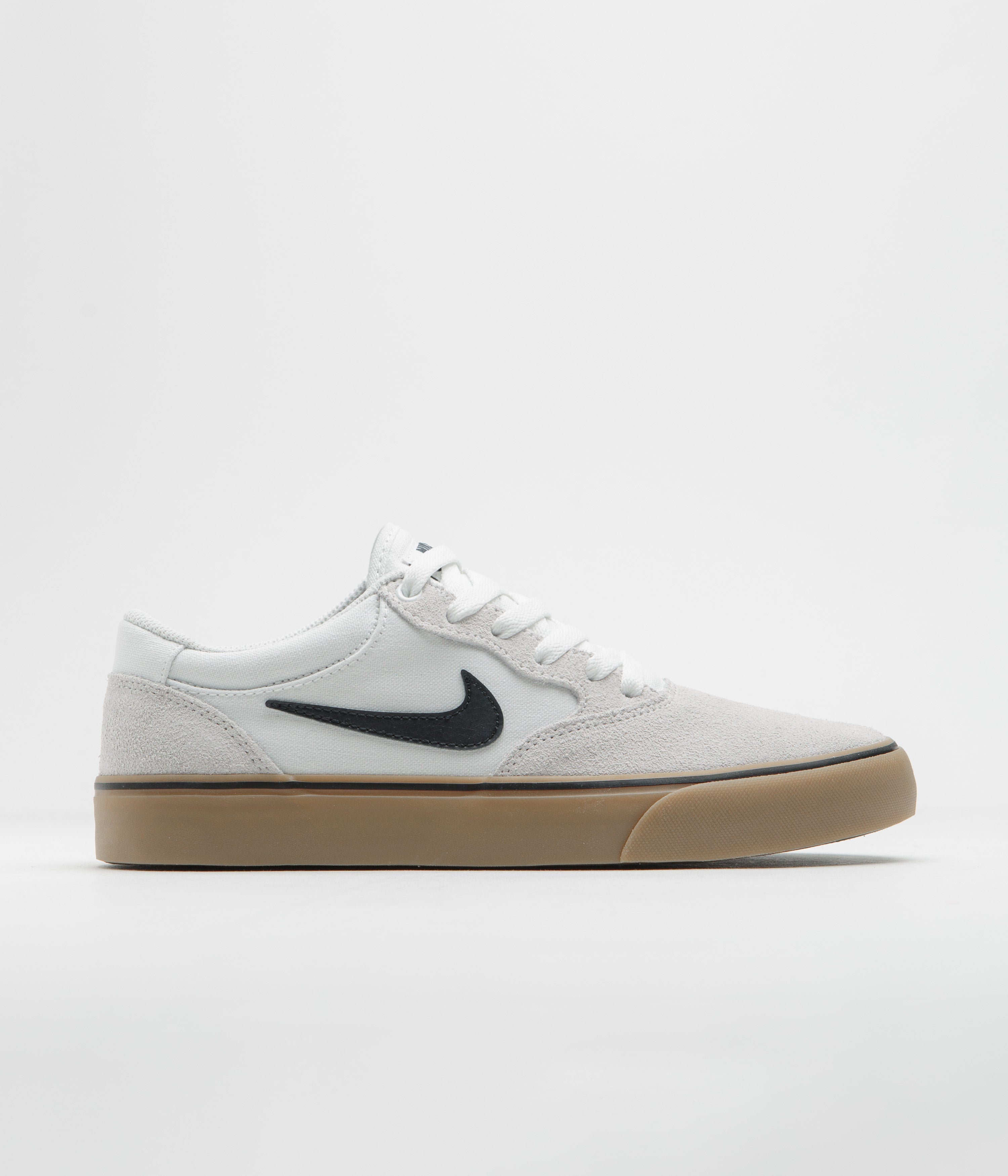 Nike SB Chron 2 Shoes - White / Obsidian - White - Gum Light Brown