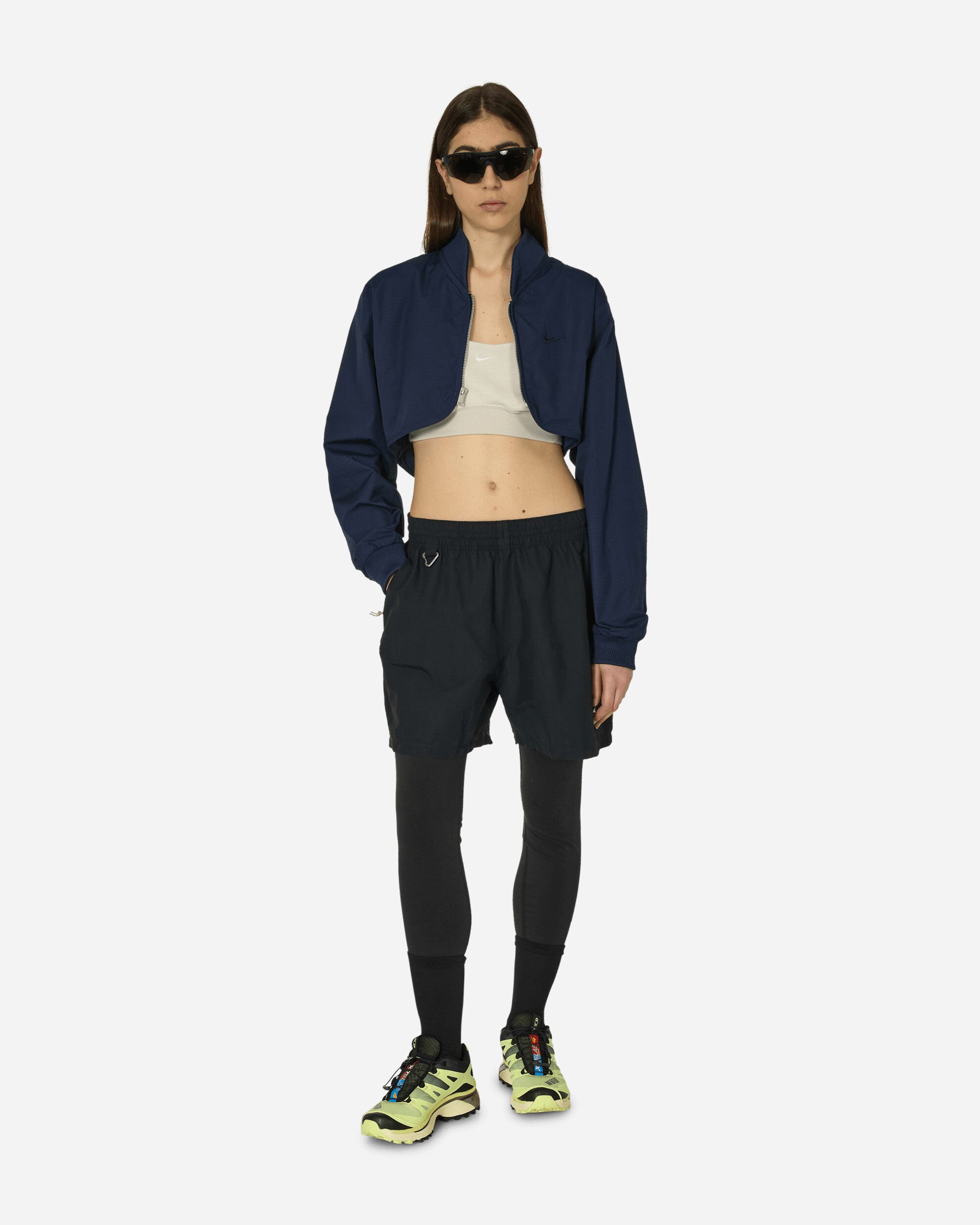 Cropped Full-Zip Jacket Obsidian