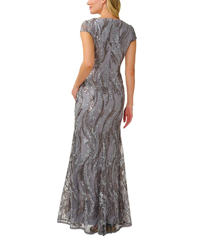 Women's Sequined Embroidered Gown