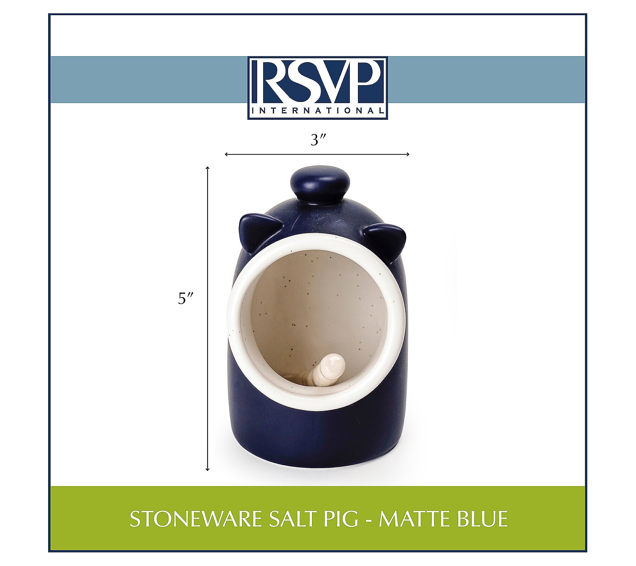 RSVP Stoneware Salt Pig Container