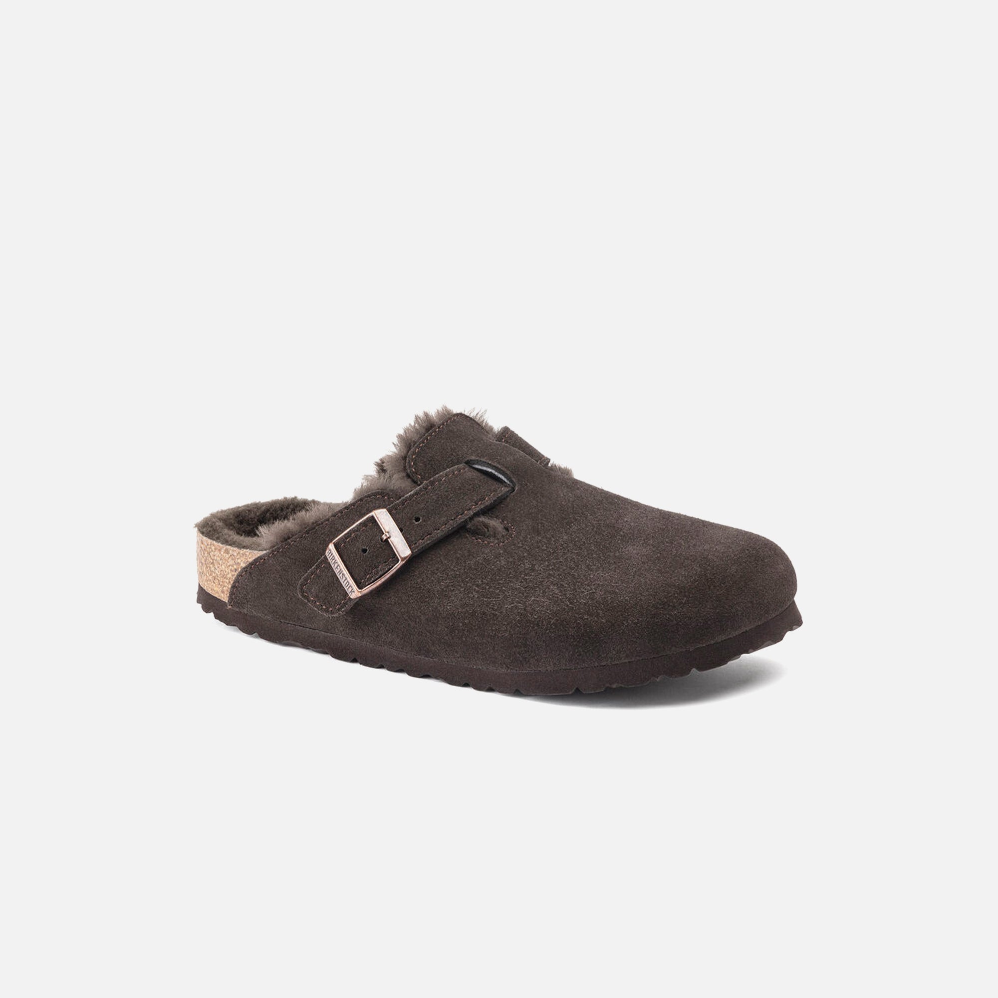 Birkenstock WMNS Boston Shearling Suede - Mocha / Mocha