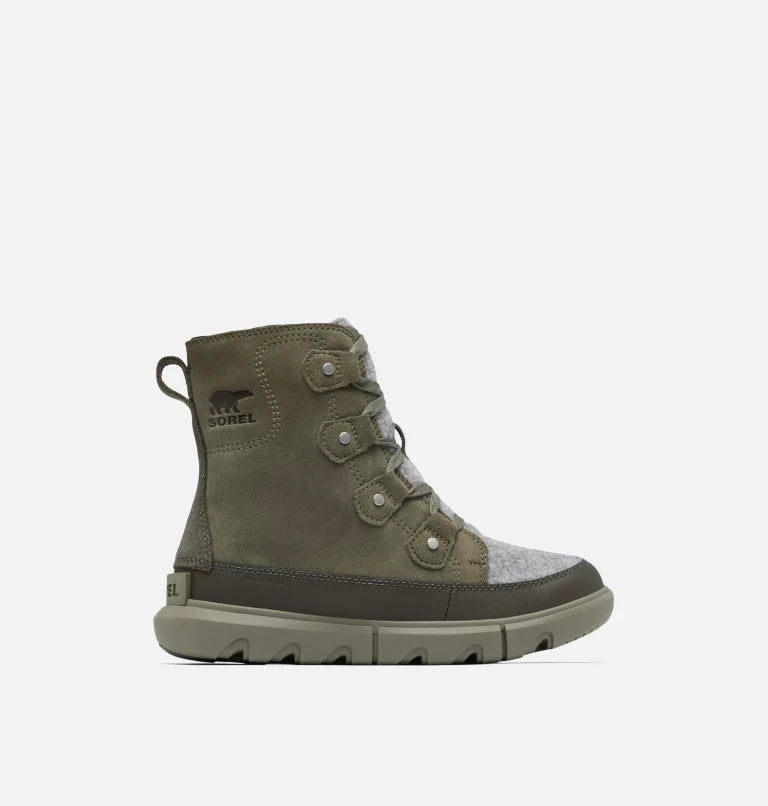 Sorel Women's Explorer Next Joan Waterproof Boot-Stone Green Alpine Tundra