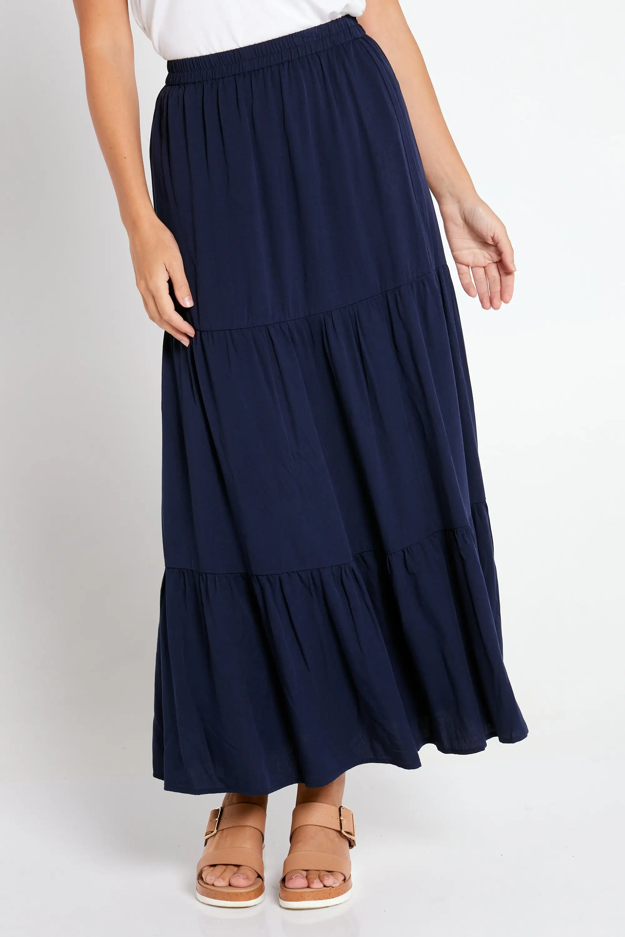 Evan Core Tier Maxi Skirt - Navy