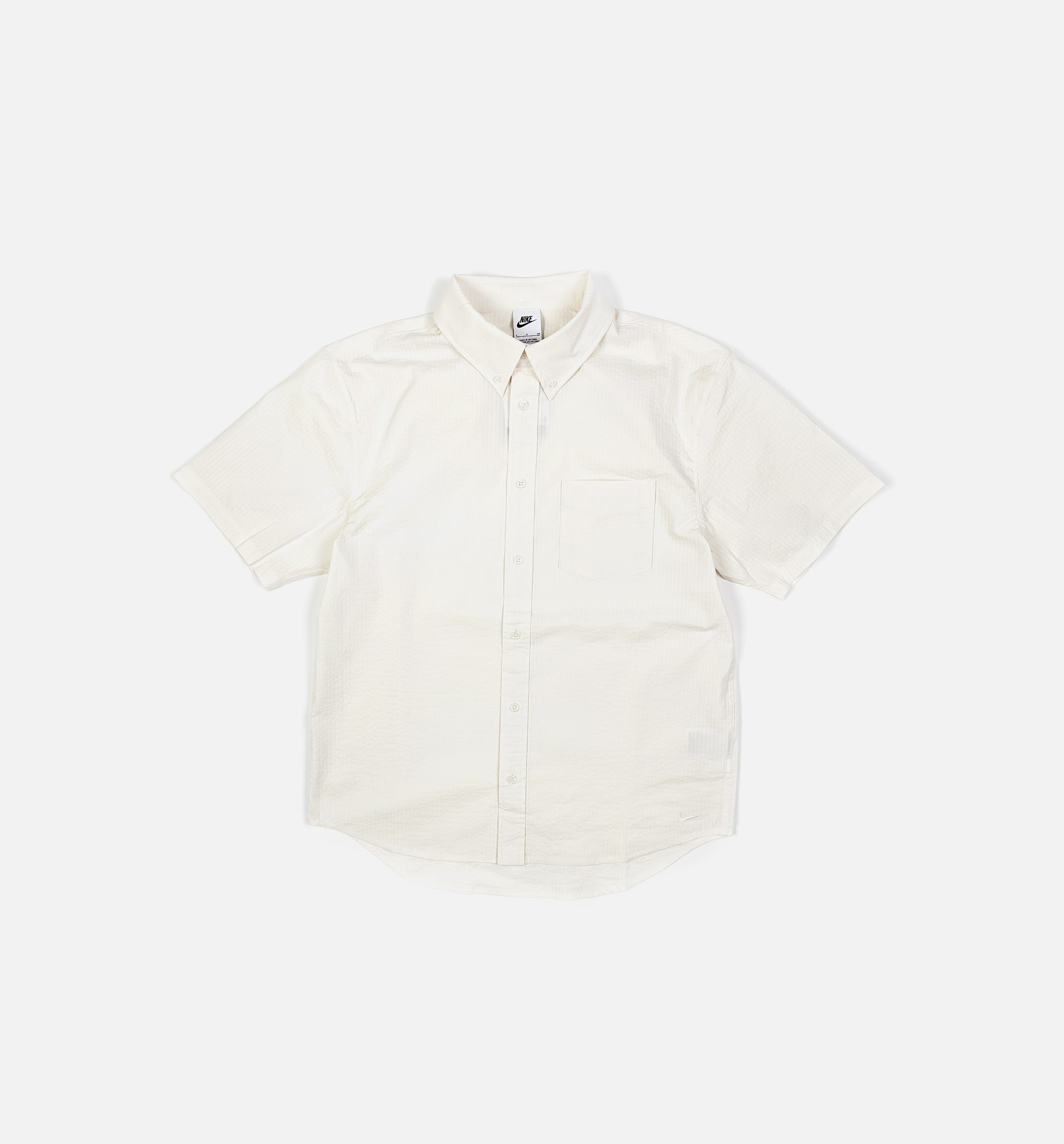 Seersucker Button Down Mens Short Sleeve Shirt - Phantom