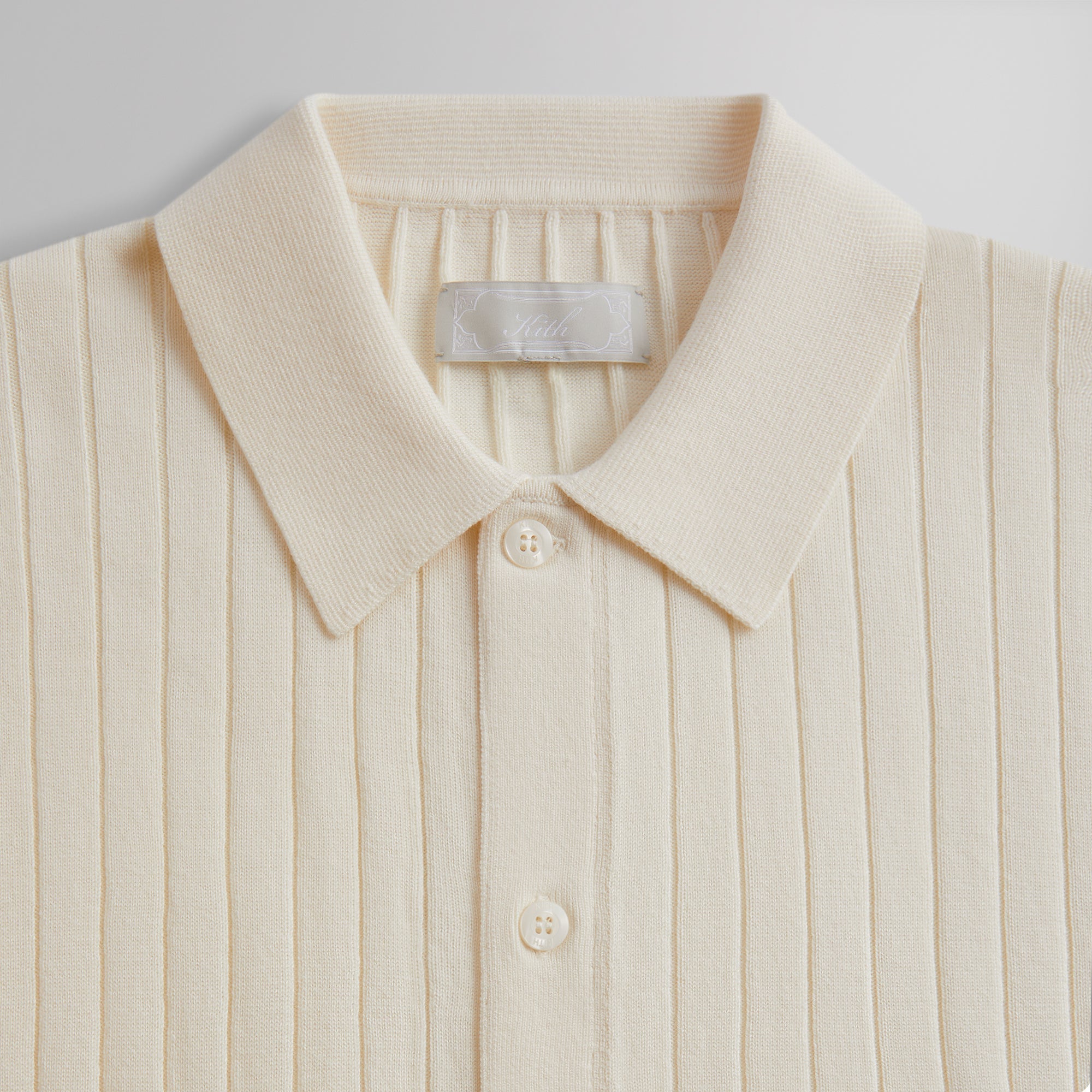 Kith Rhys Knit Stripe Buttondown - Sandrift