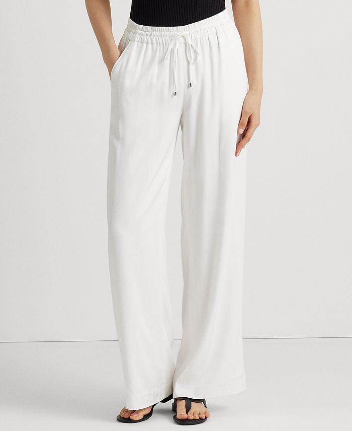 Women''s Twill Wide-Leg Pants