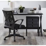 Jaxby Mesh/Fabric Mid-Back Task Chair， Black， BIFMA Certified