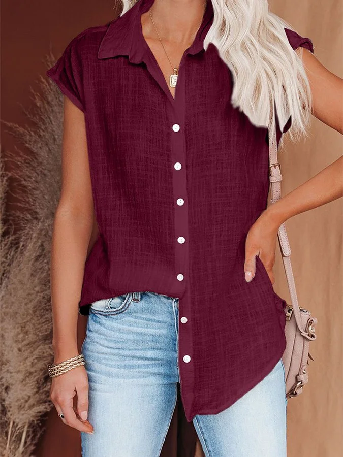 women's cotton linen casual shirt