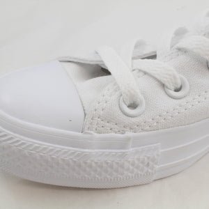 Womens Converse All Star Low White Mono Trainers