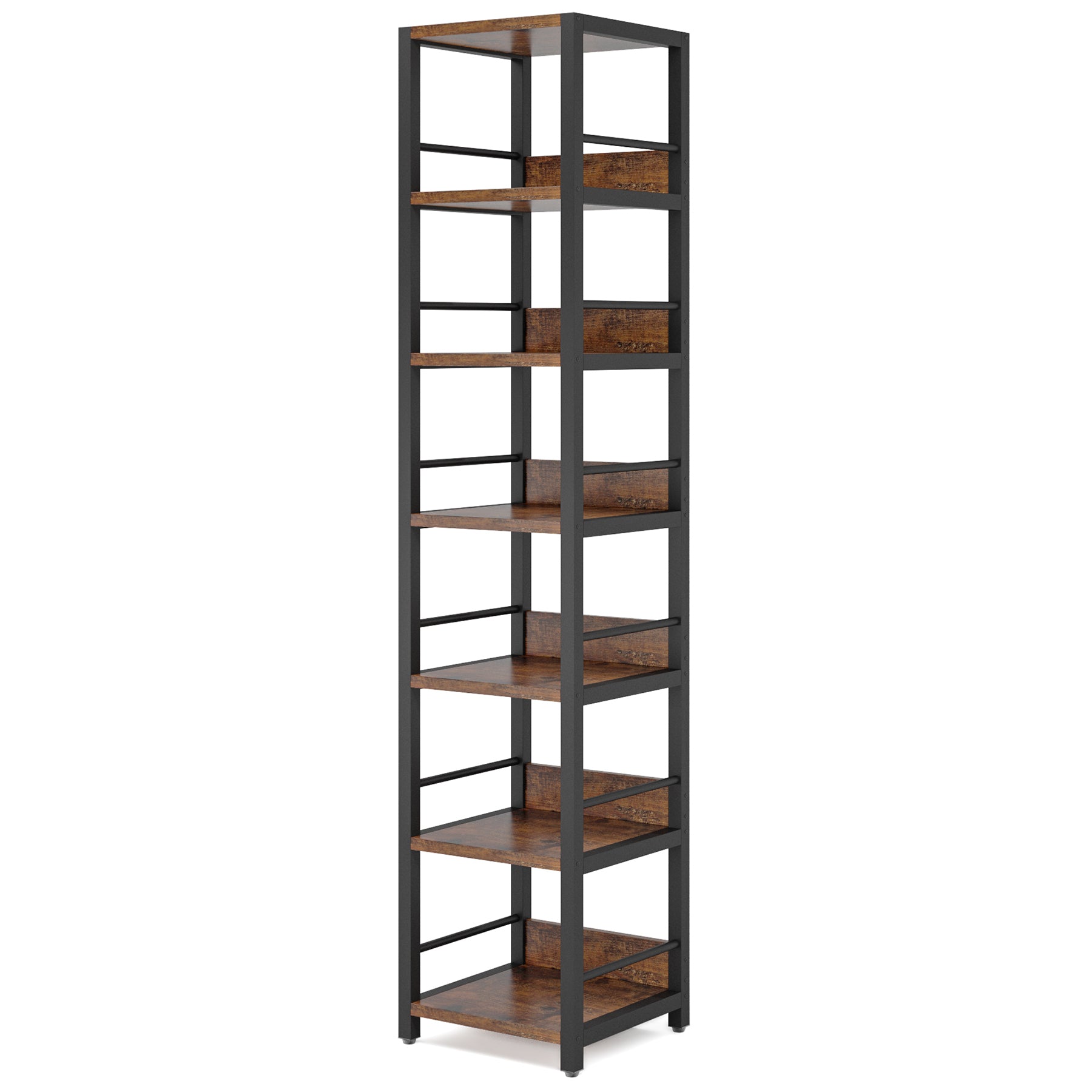 6-Tier Corner Shelf, Narrow Etagere  Bookshelf Storage Rack