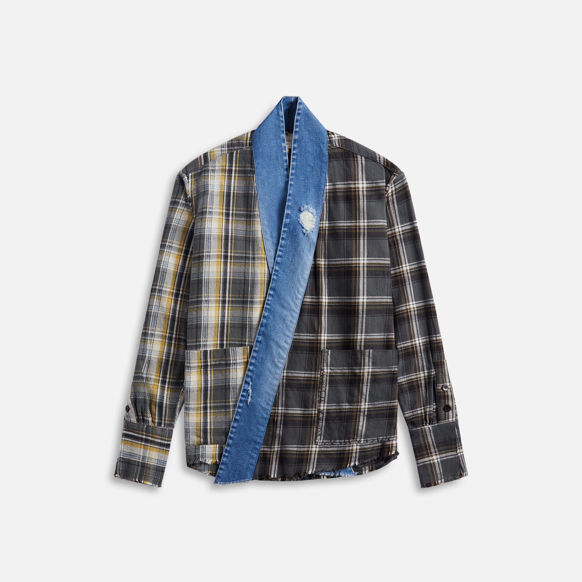 Greg Lauren GL1 with Pockets - Mixed Plaid Green