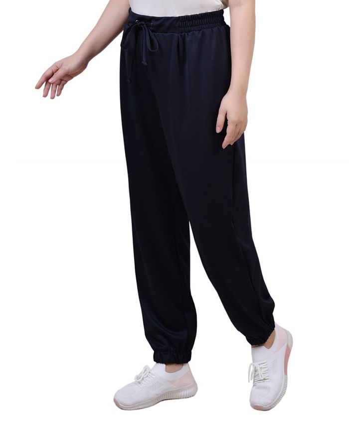 Petite Long Elastic Waist Pants