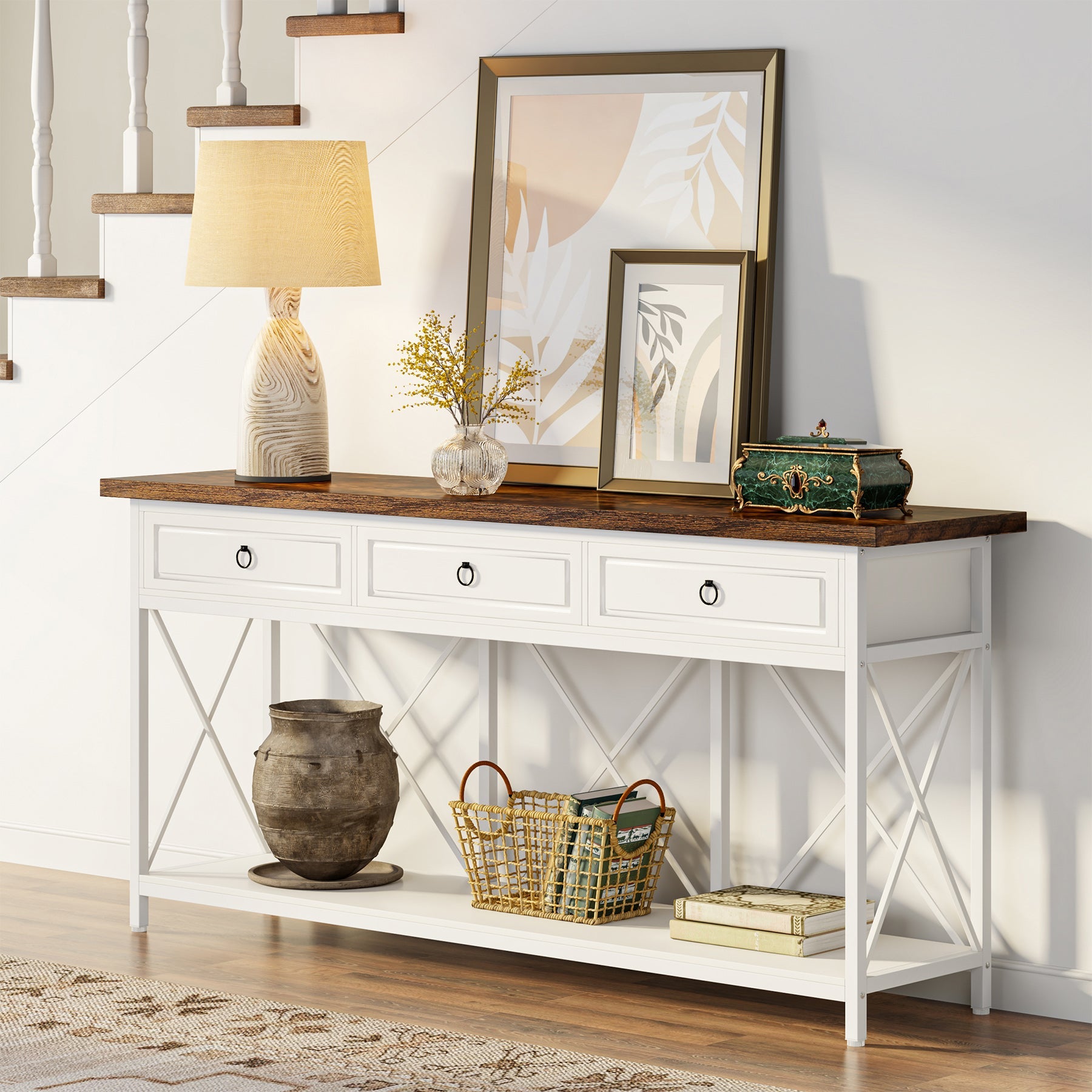 3-Drawer Console Table, 70.8