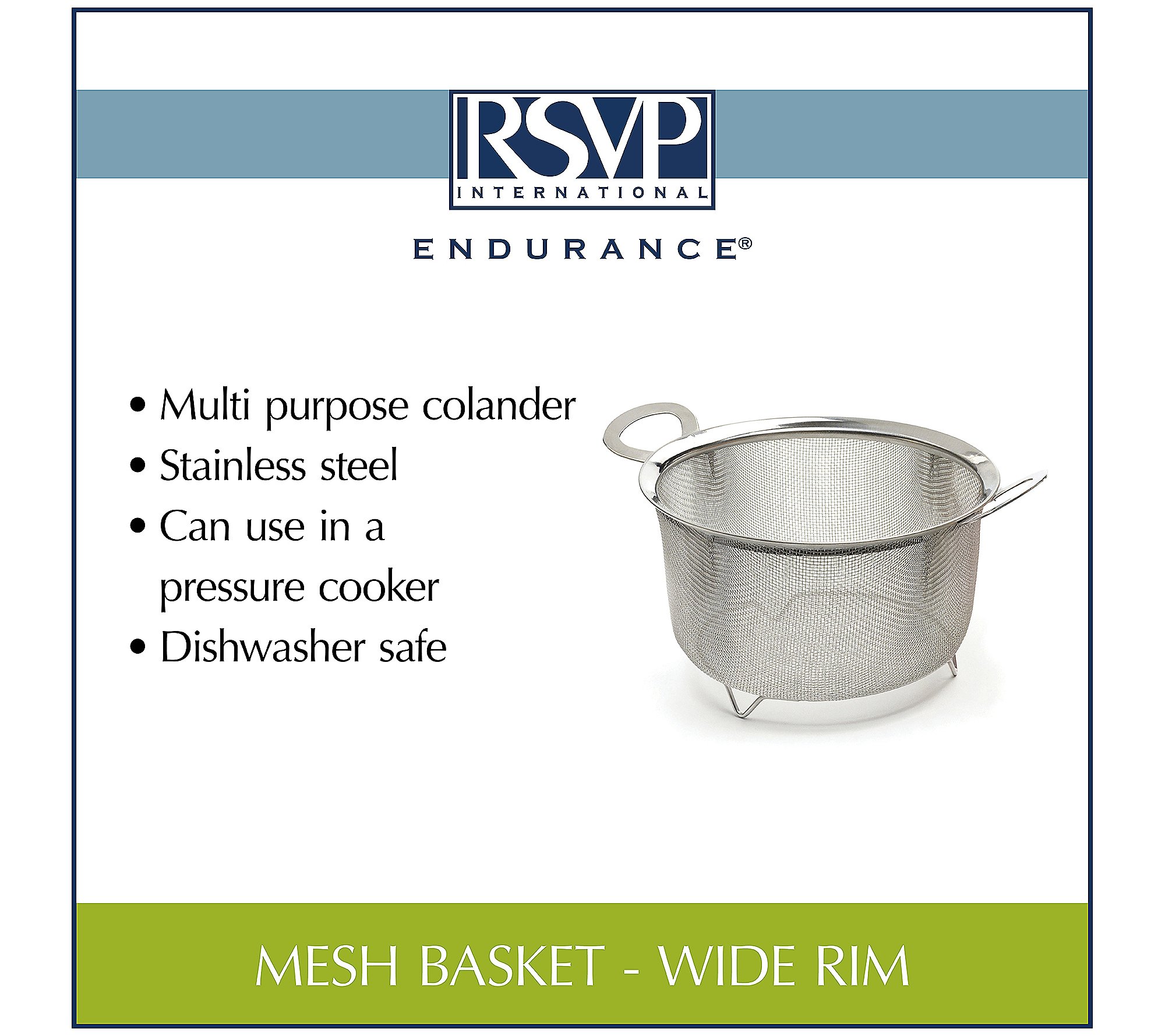 RSVP Endurance Wide-Rim Mesh Basket