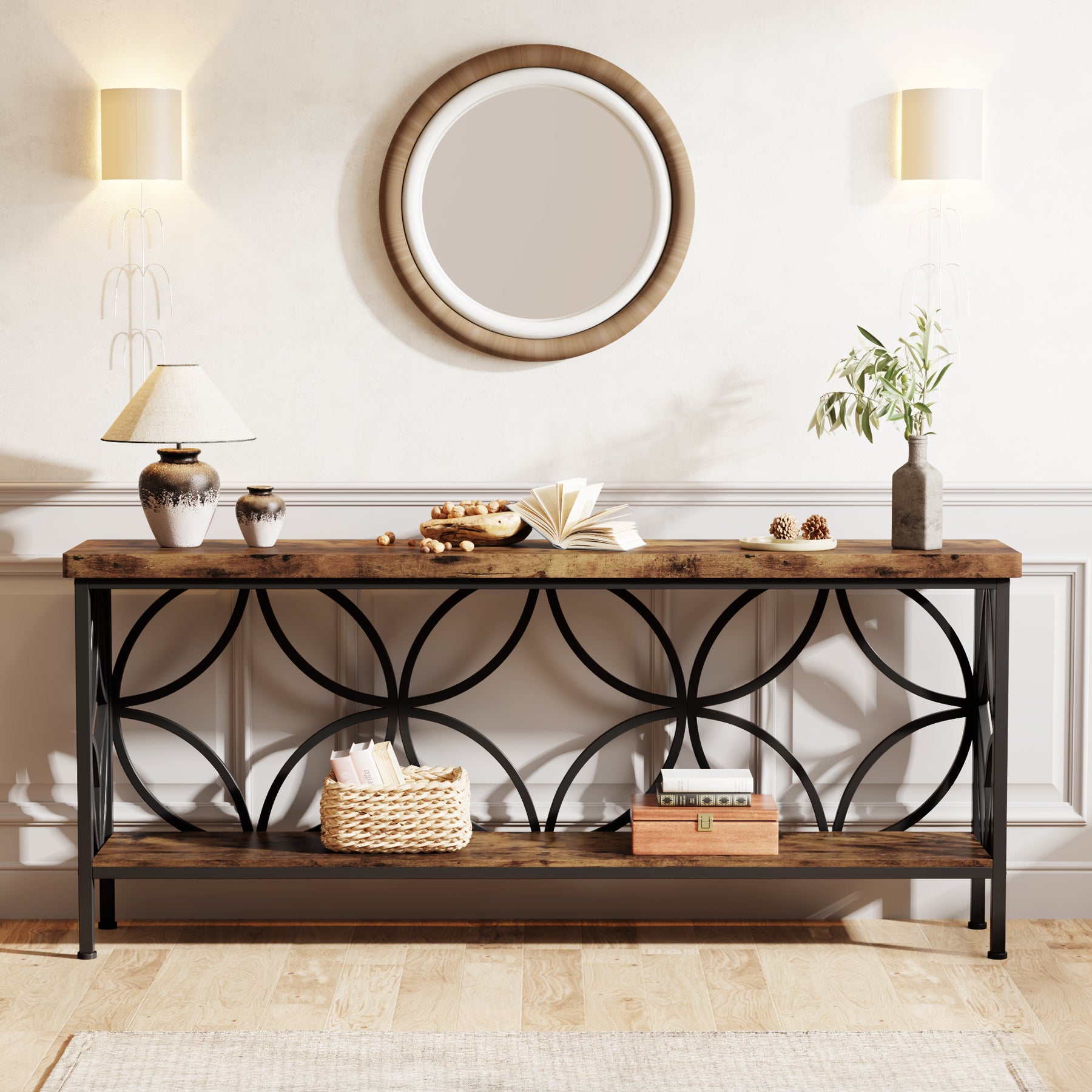 2-Tier Console Table, 70.9