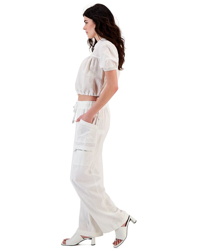 Women's Wide-Leg Pull-On Cargo Pants