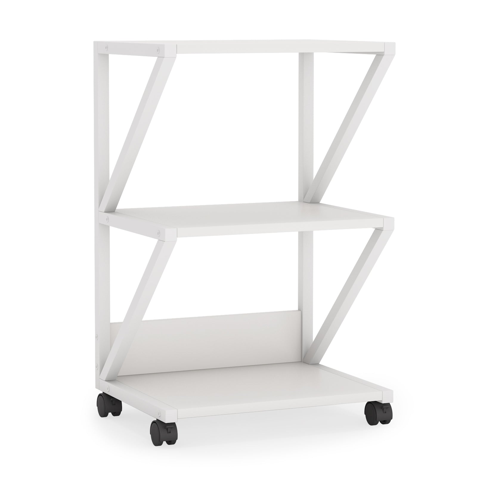 3-Tier Printer Stand, Rolling Printer Cart Under Desk Storage Shelf