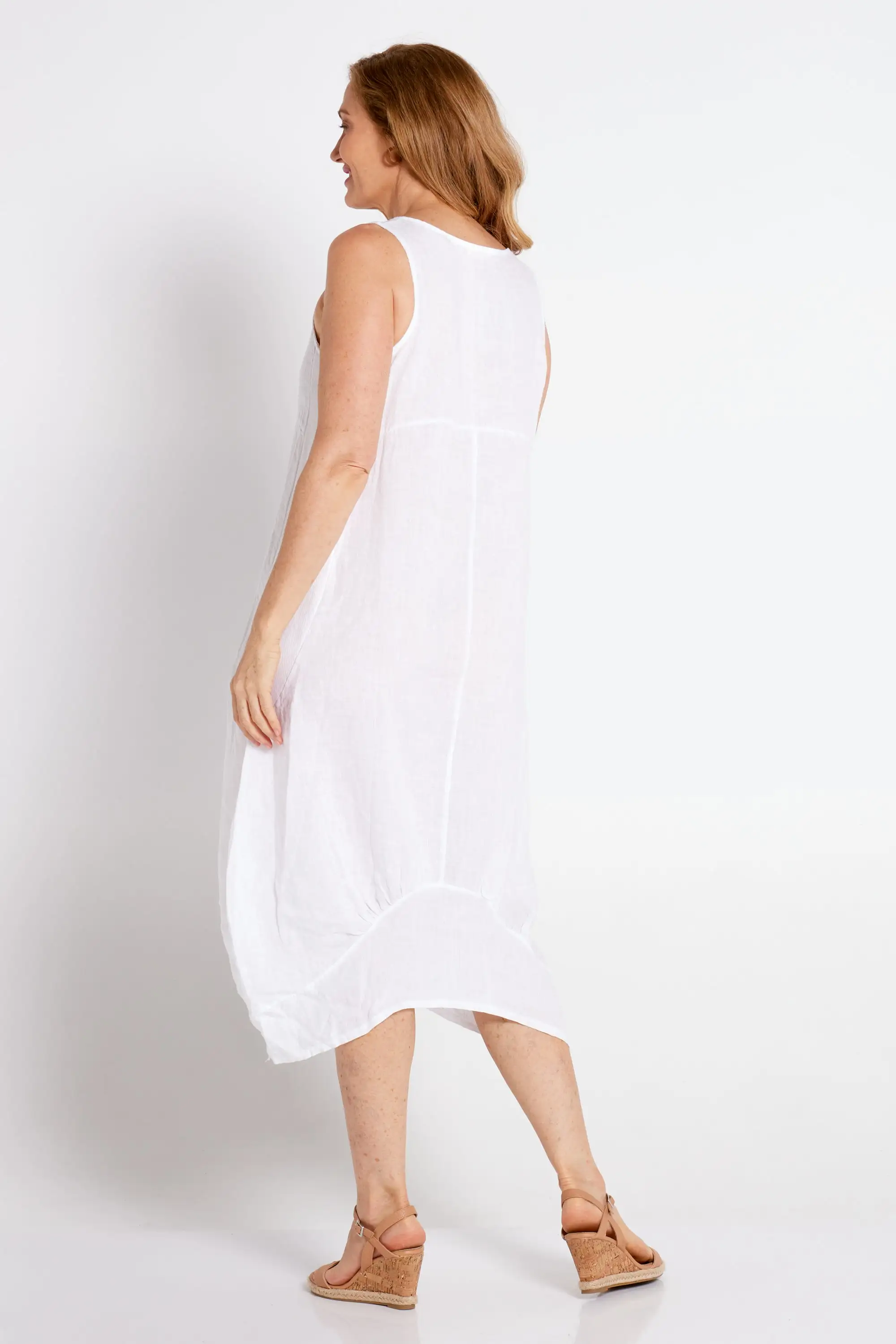 Camissa Linen Dress - White