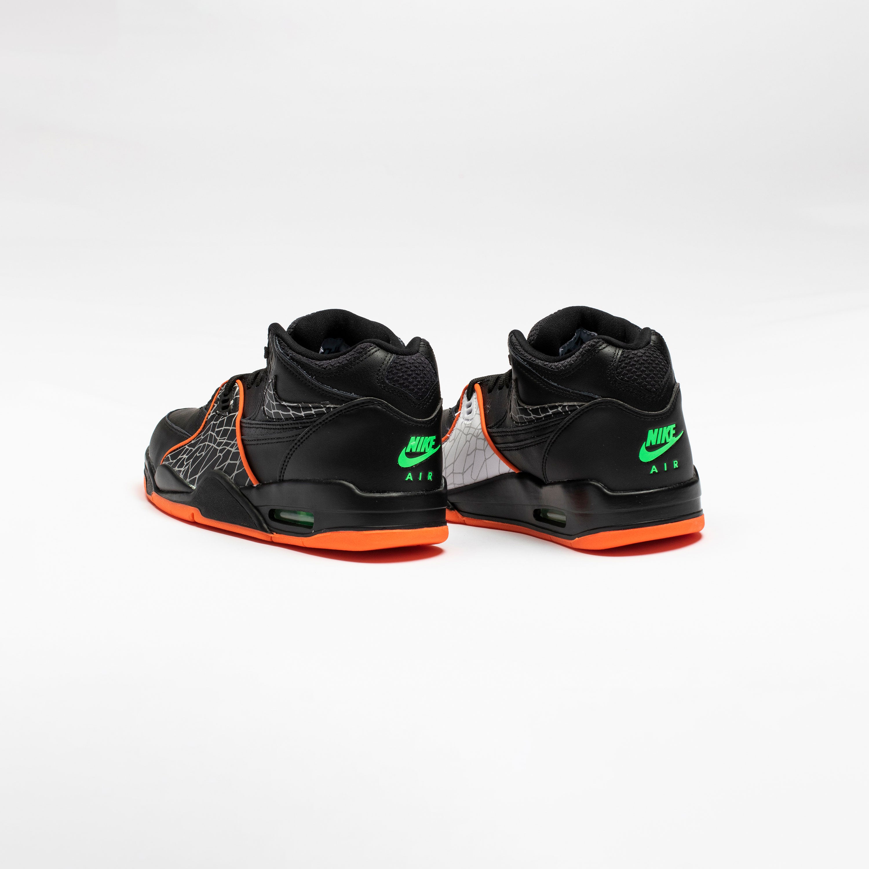 Air Flight 89 All-Star Mens Basketball Shoe - Black/Blaze Orange- Green Strike