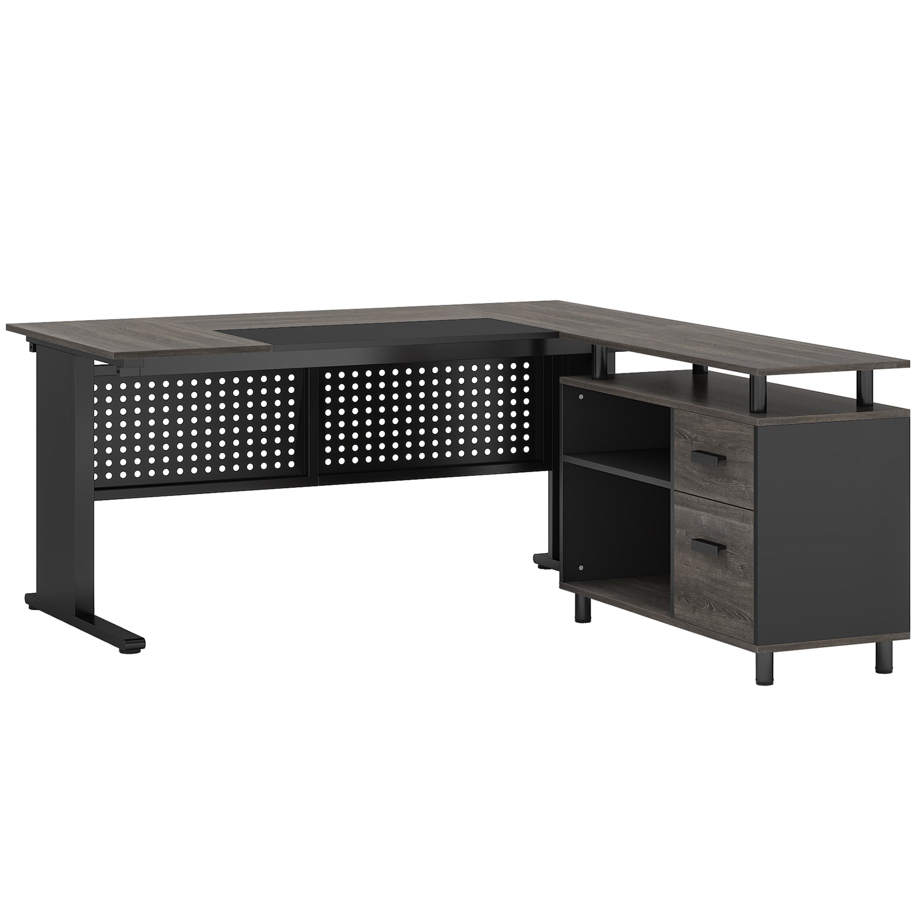 Industrial L-Shaped Desk, 63