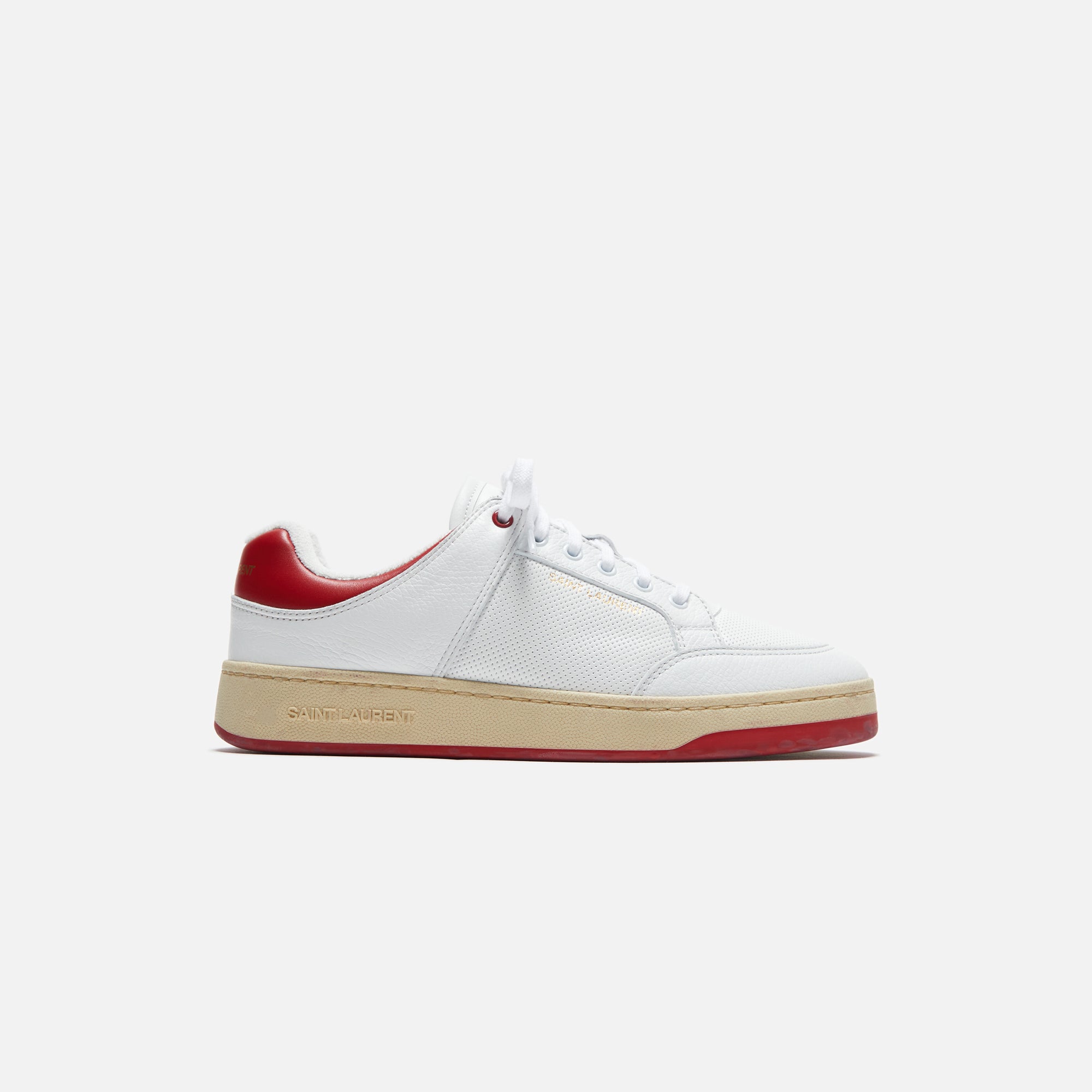 Saint Laurent SL/61 Sneakers - White / Vintage Red