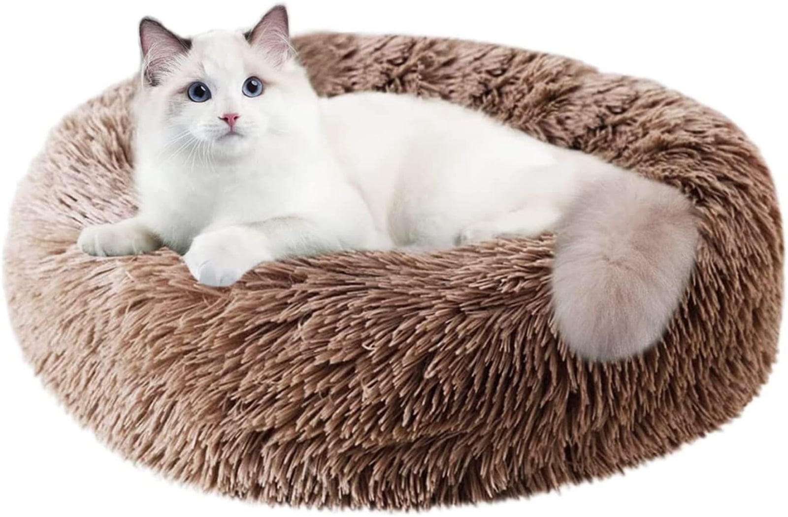 Nisrada Cat Beds for Indoor Cats，20 inch Dog Bed for Small Melium Large Dogs， Washable-Round Pet Bed for Puppy and Kitten with Slip-Resistant Bottom