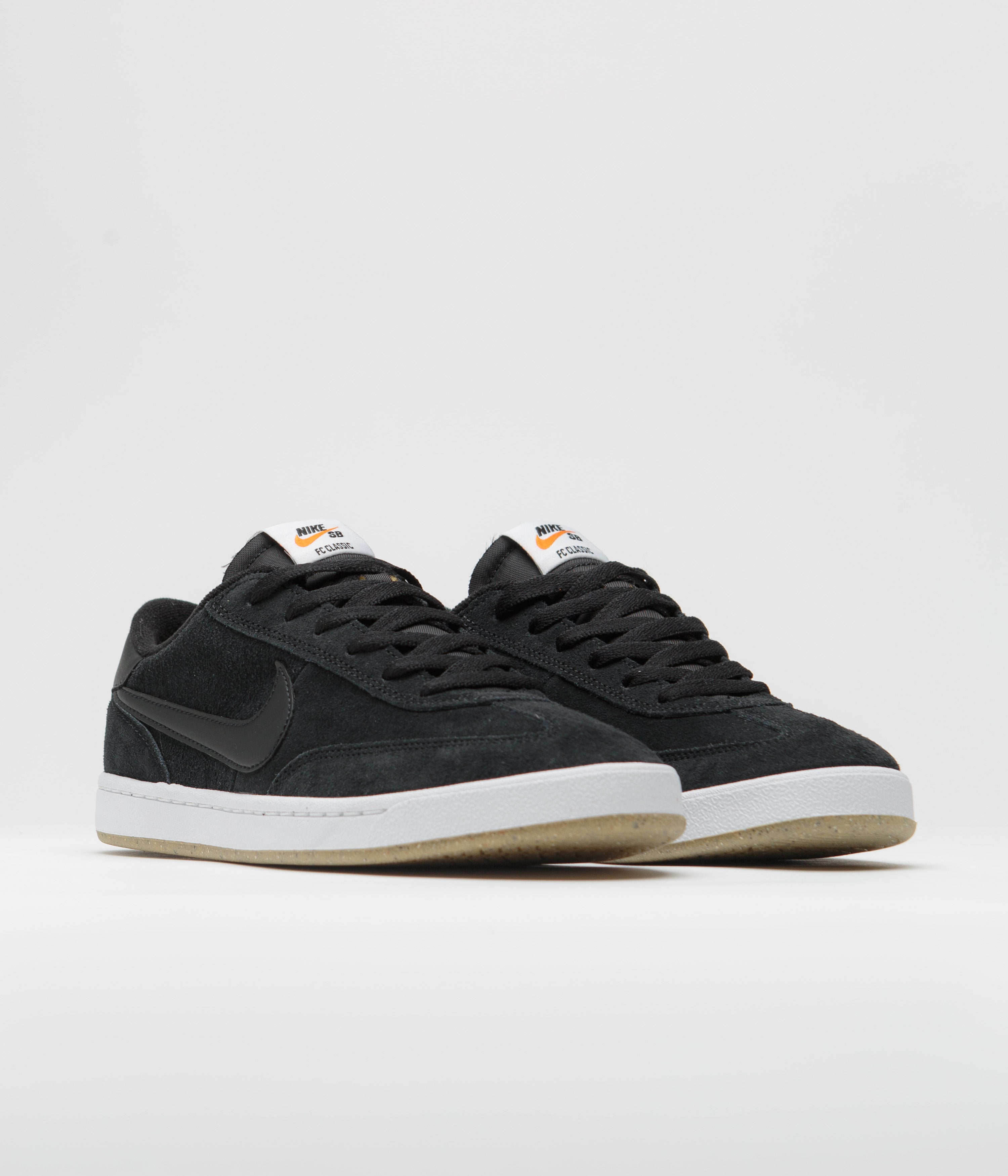 Nike SB FC Classic Shoes - Black / Black - White - Vivid Orange