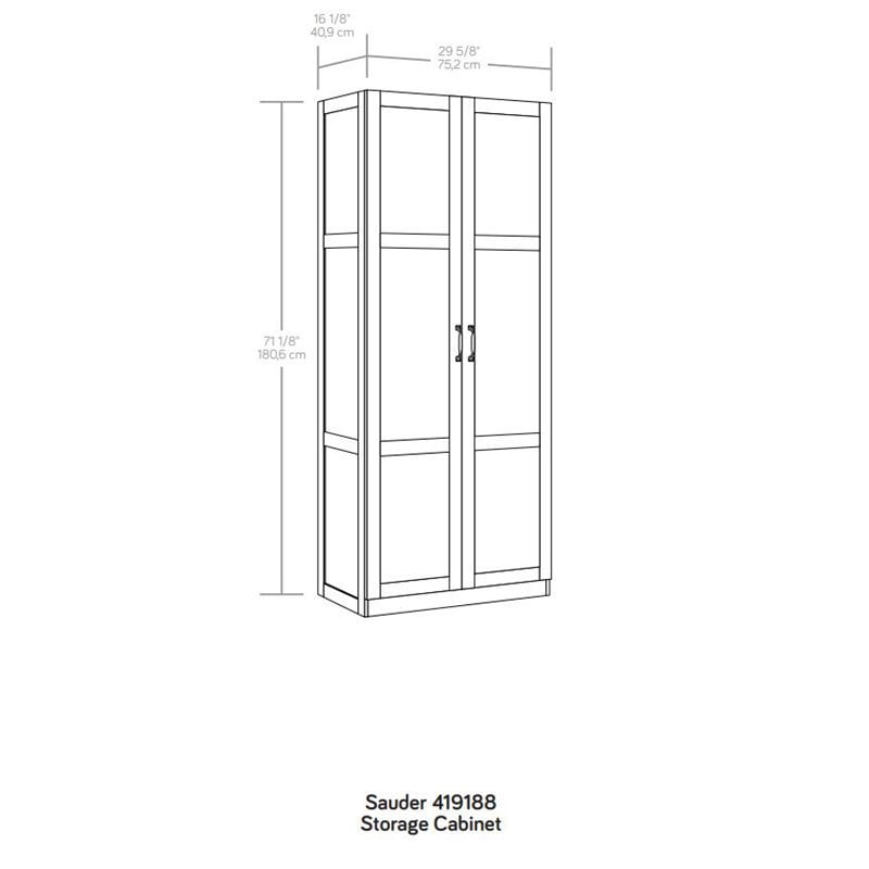 Sauder Select 2Door Tall Storage Highland Oak Finish Costa Shop