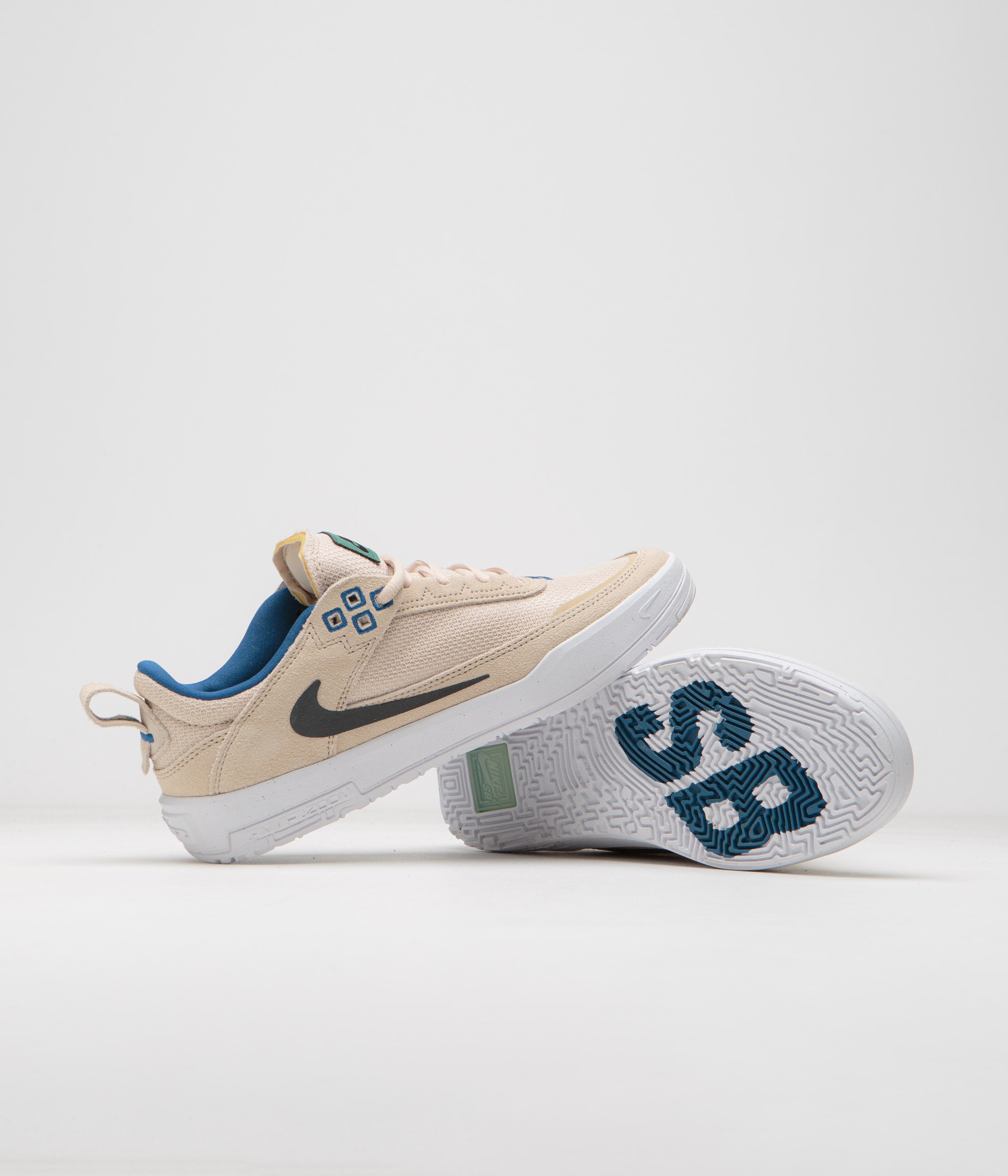 Nike SB Kids Day One Shoes - Sanddrift / Black - Court Blue - Bicoastal