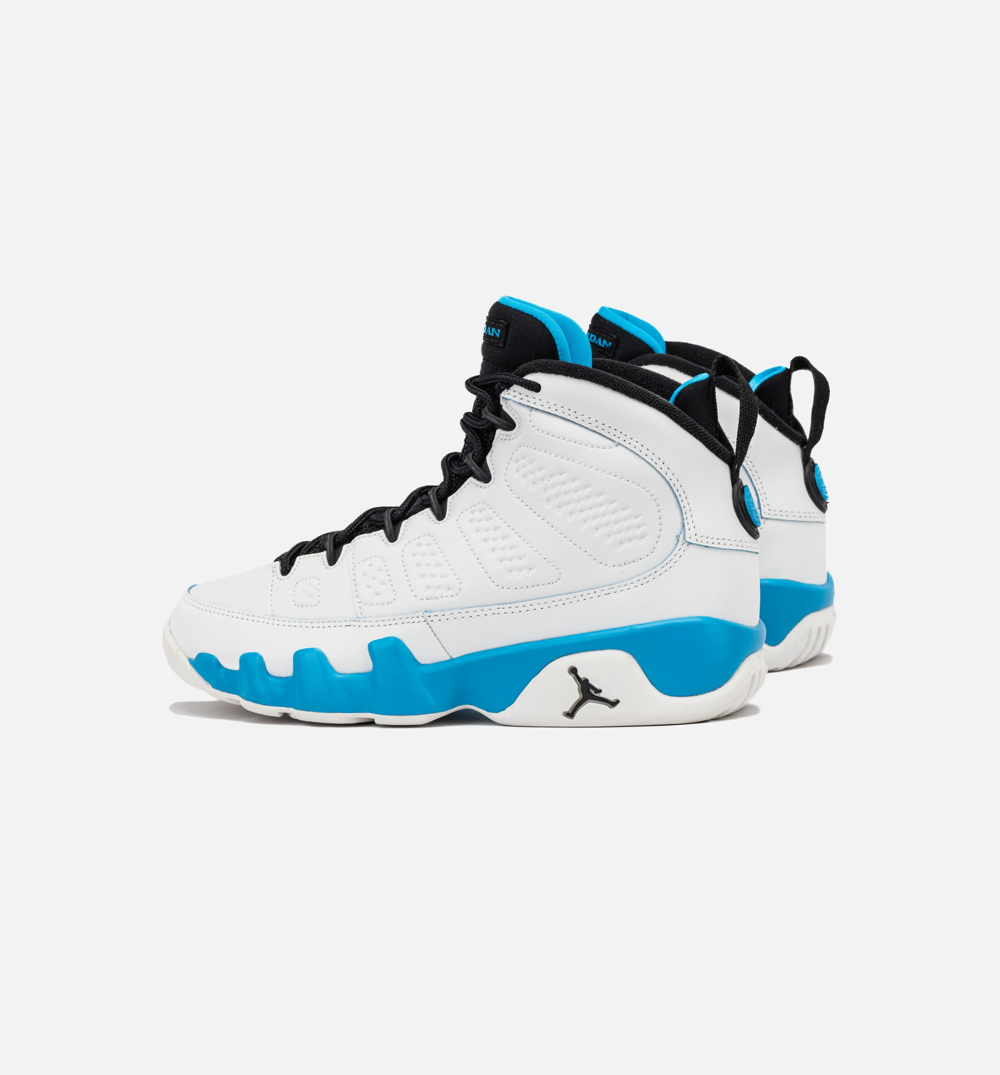 Air Jordan 9 Retro Powder Blue Grade School Lifestyle Shoe - Summit White/Black/Powder Blue