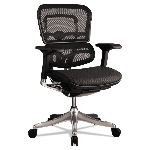 Eurotech Ergohuman Elite Mid-Back Mesh Chair， Supports Up to 250 lb， 18.11