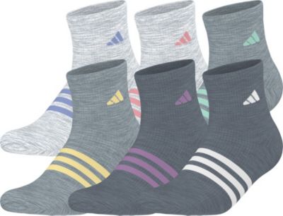 adidas Girl's Superlite 3.0 6-Pack Quarter Socks