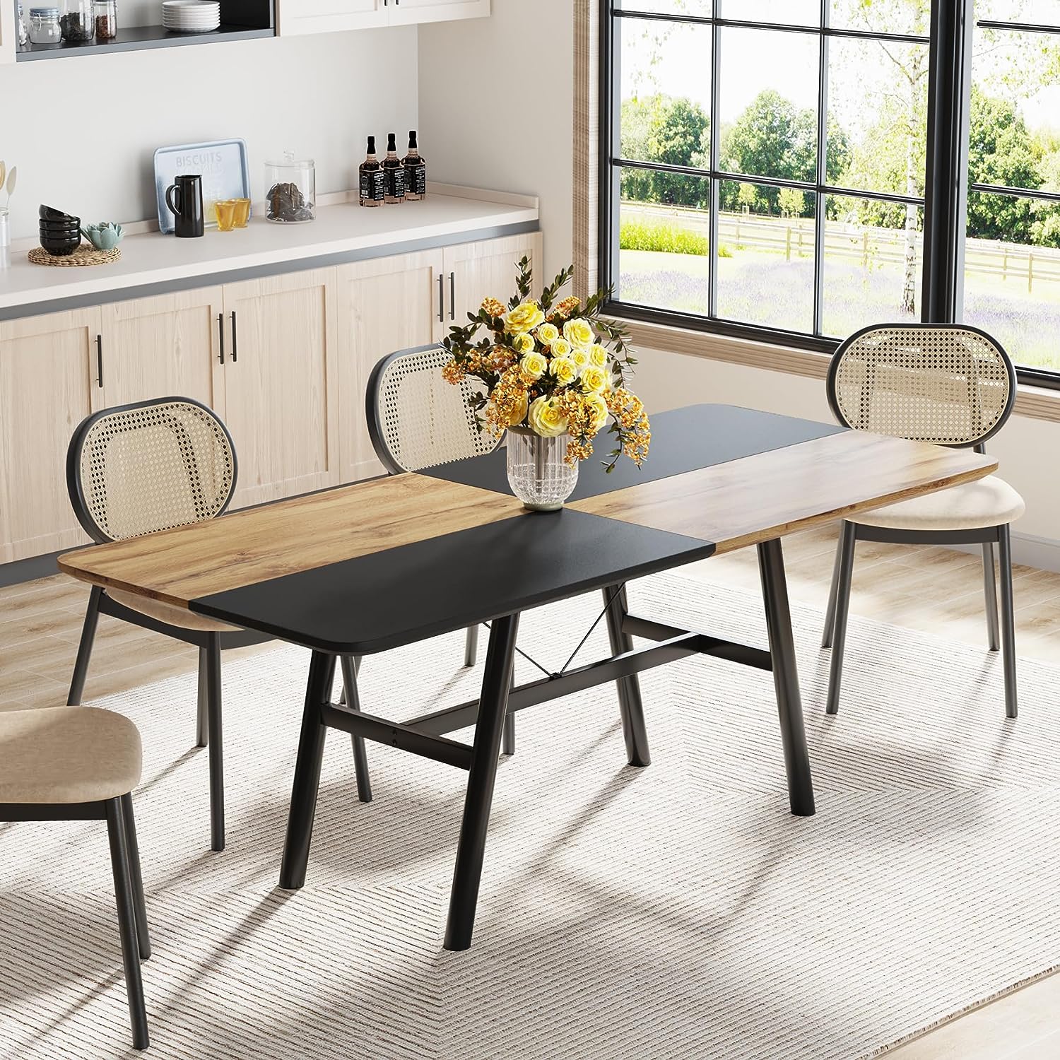 Industrial Dining Table, 70.86