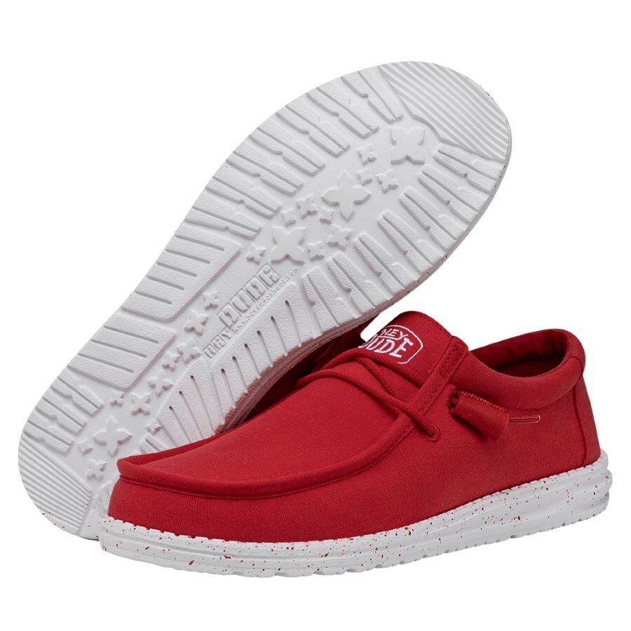 Wally Slub Canvas - Red